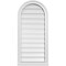 Ekena Millwork Round Top Surface Mount PVC Gable Vent: Functional, w/ 2"W x 2"P Brickmould Sill Frame, 18"W x 38"H GVPRT18X3803SF - alternate 1